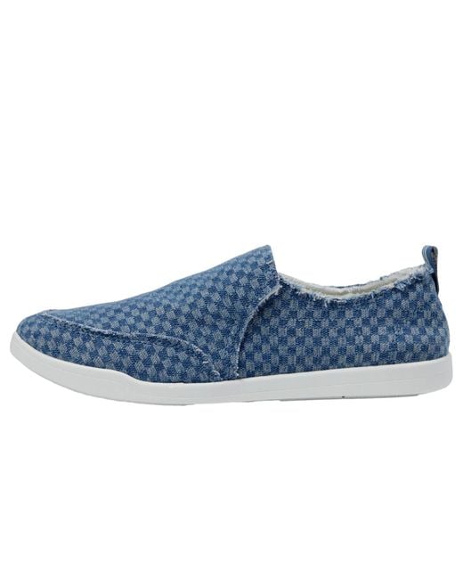 Vionic Blue Malibu Slip-On Checkered Denim H7699Fg409