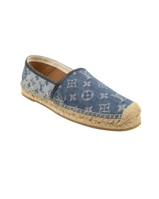 Louis Vuitton Blue Denim Bidart Espadrille Shoes for men