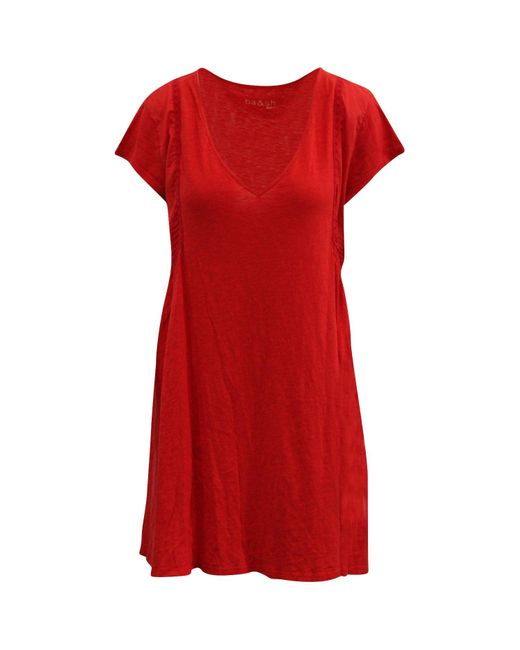 Ba&sh Red V-Neck Dress