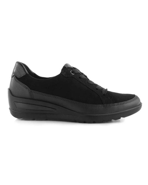 Ara Black Zamia Wedge Sneaker
