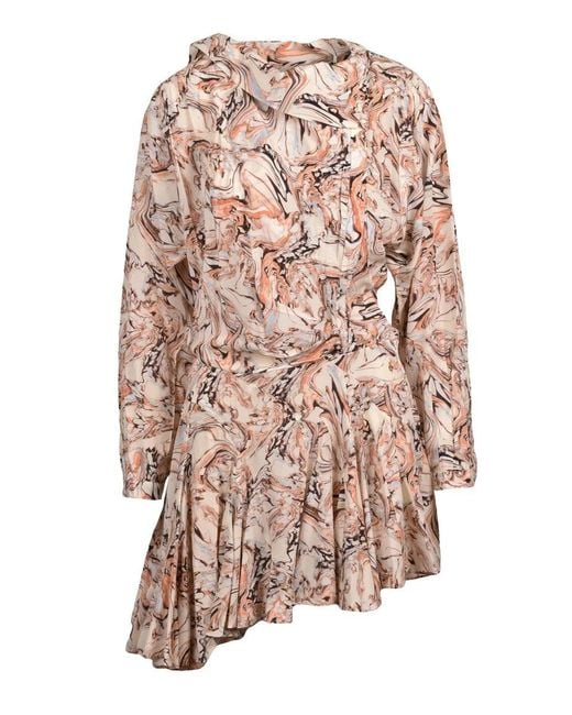 isabel marant silk chiffon dress Maray ruched flocked silk-blend chiffon midi dress - black