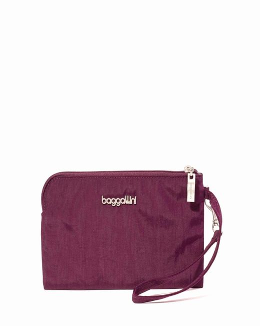 Baggallini Purple Rfid Wristlet Wallet