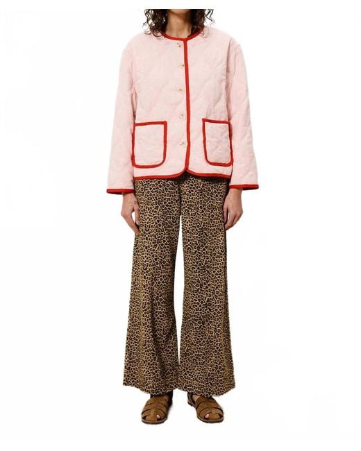 FRNCH Pink Alezia Reversible Quilted Jacket