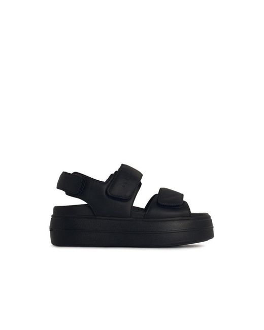 Hogan Black H680' Leather Sandals for men