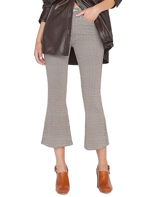 FRAME Natural High Rise Cropped Flared Pants
