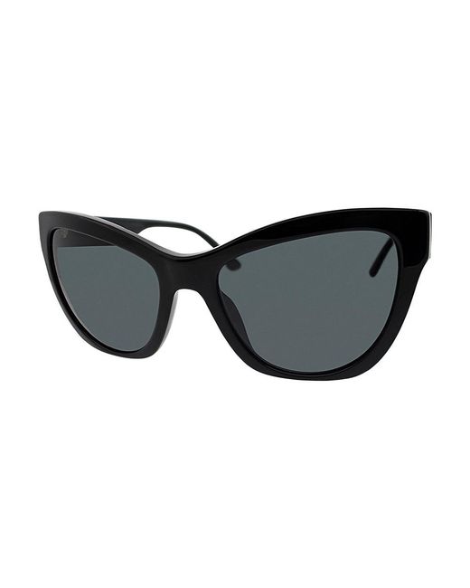 Versace Ve 4417u Gb1/87 56mm Cat-eye Sunglasses in Black | Lyst