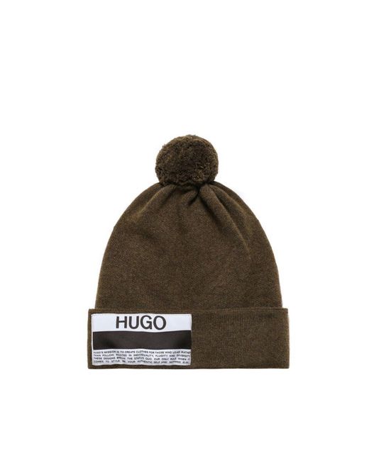 hugo boss pom pom hat