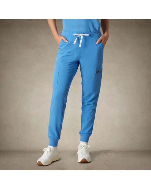 Members Only Blue Valencia Jogger Scrub Pants For