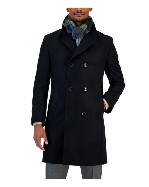 Nautica Blue Classic Fit Double Breasted Pea Coat for men