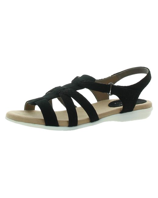LifeStride Baylee Memory Foam Strappy Gladiator Sandals in Black Lyst