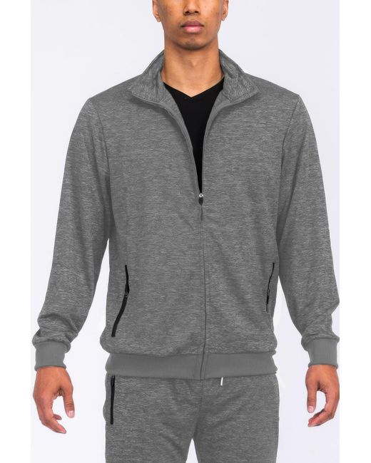 TRUEDAMES Gray Marbled Track Jacket for men