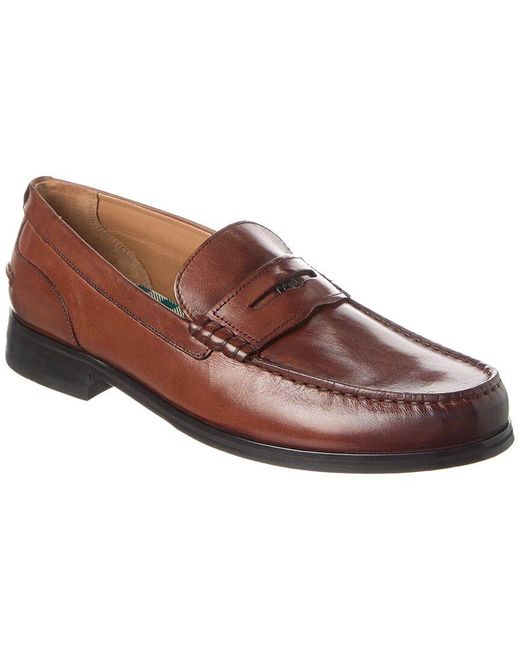 Ted Baker Brown Tirymew Waxy Leather Penny Loafer for men