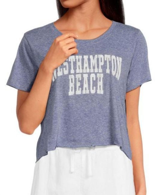 Prince Peter Blue Westhampton Beach Crop Tee