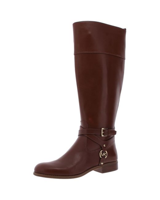MICHAEL Michael Kors Brown Leather Harness Riding Boots