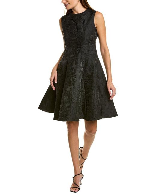 Gracia Black Floral A-line Dress