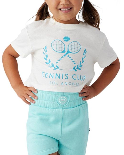 Sol Angeles Blue Tennis Club Boxy Crew