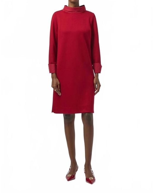 Joseph Ribkoff Scuba Jersey And Memory Trapeze Dress in Red | Lyst Joseph Ribkoff Scuba Jersey And Memory Trapeze Dress in Red | Lyst