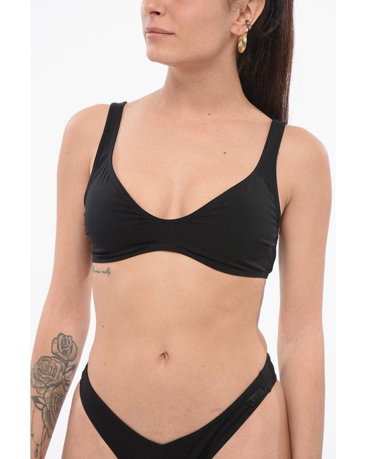 Zimmermann Black Lycra Separate Scoop Bikini Top