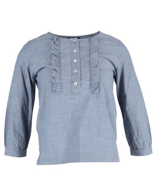 A.P.C. Blue A. P.C. Cleo Blouse