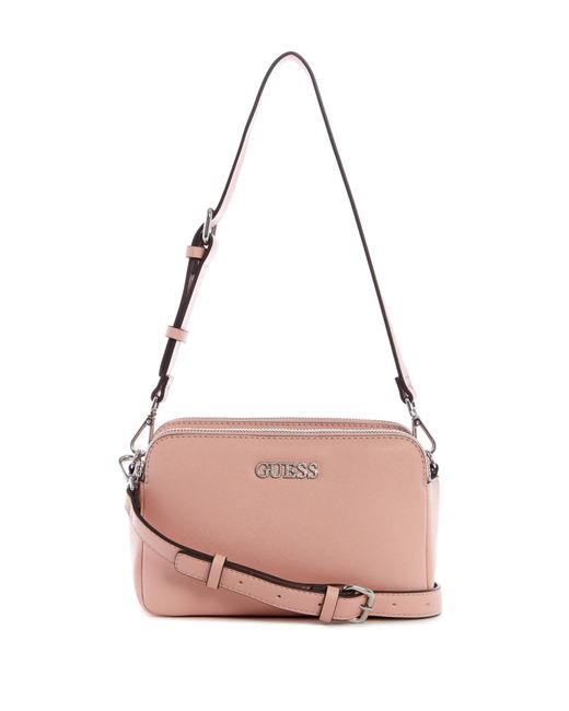 Guess Factory New Castle Zip-top Crossbody in Pink | Lyst
