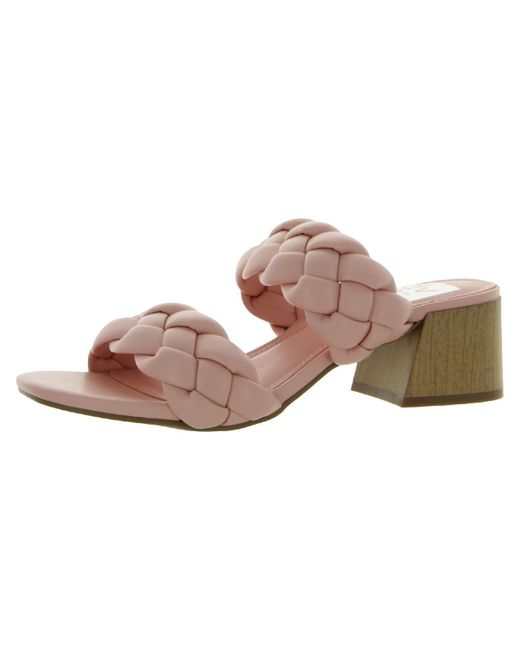DV by Dolce Vita Pink Stacey Open Toe Slip On Heels