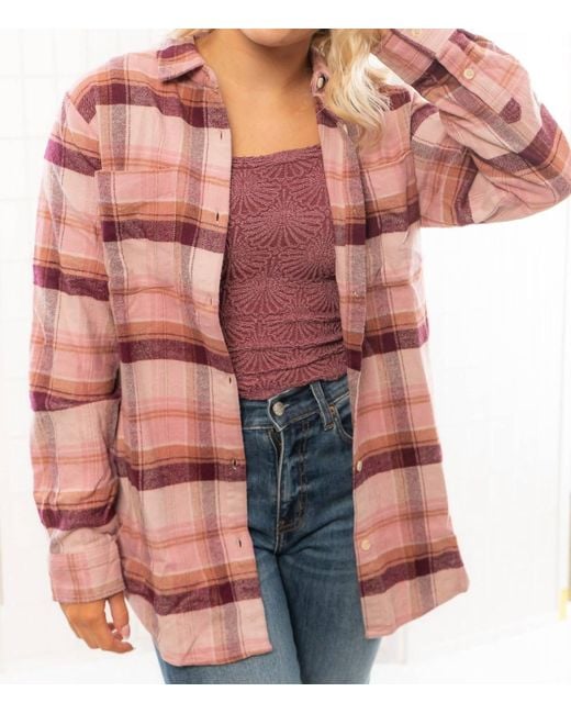 Thread & Supply Red Manny Plaid Flannel Shirt