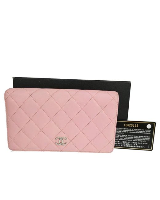 Chanel Pink Leather Wallet (pre-owned)