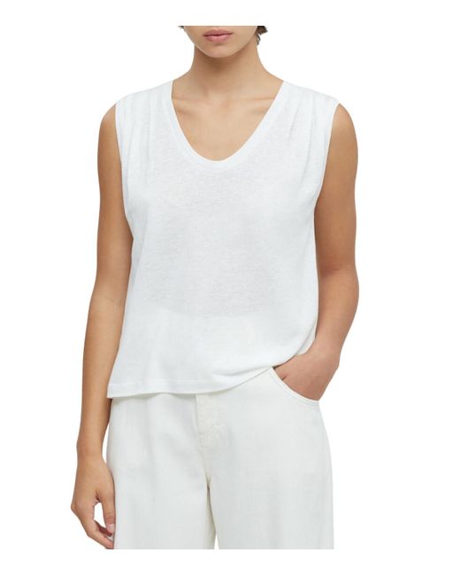 Closed White And Linen Tank Top
