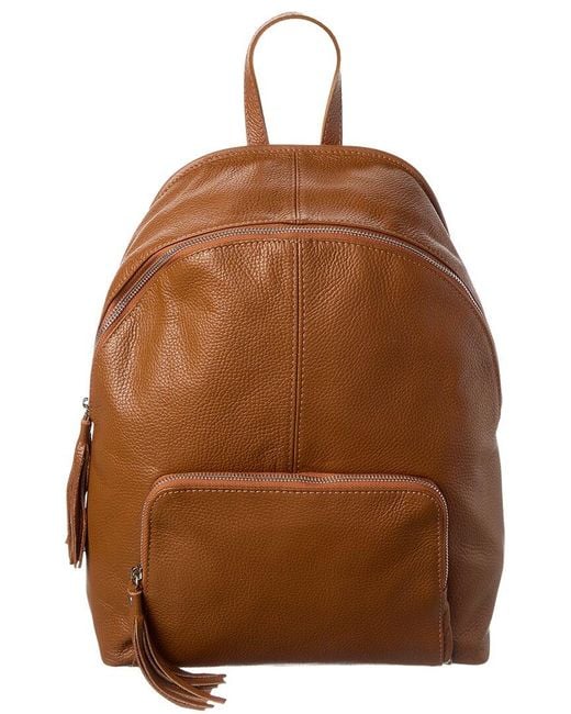 Italian Leather Women's Brown Backpack