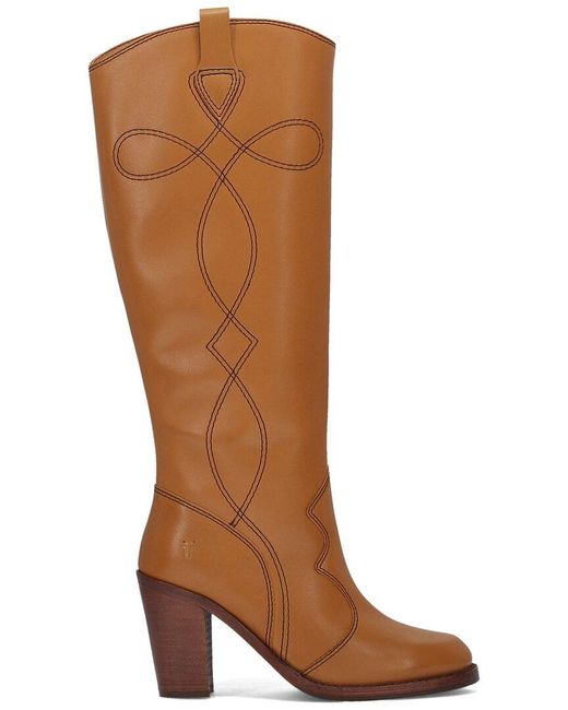 Frye Brown Corinne Tall Leather Boot