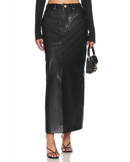 Blank NYC Black Faux Leather Maxi Skirt