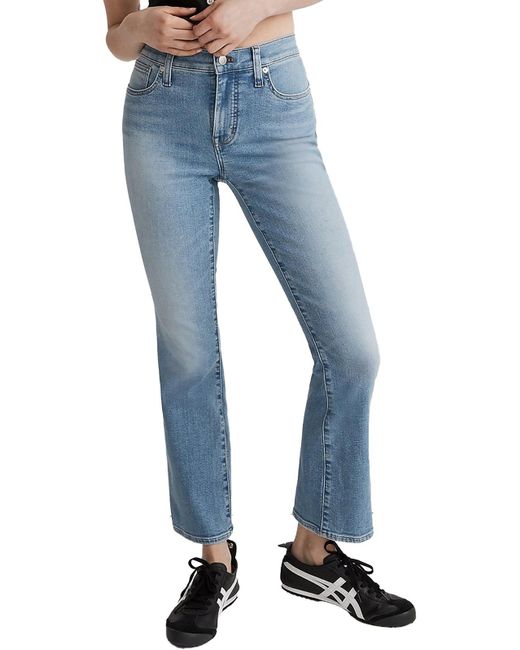 Madewell Blue Mid-rise Kick Out Ankle Jeans