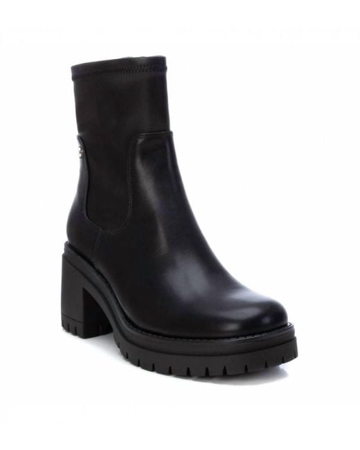 Xti Black Ankle Slip-On Booties