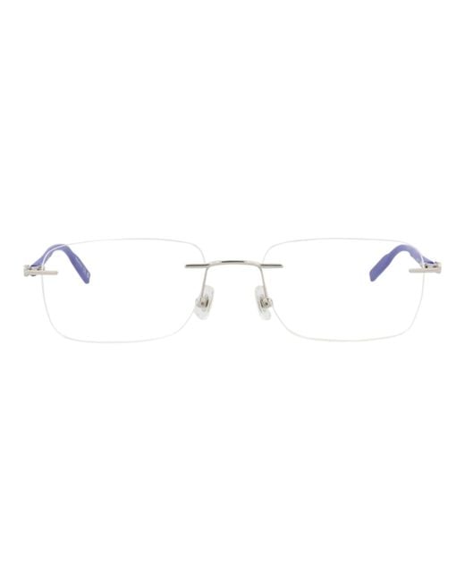 Montblanc Metallic Square-Frame Metal Optical Frames for men