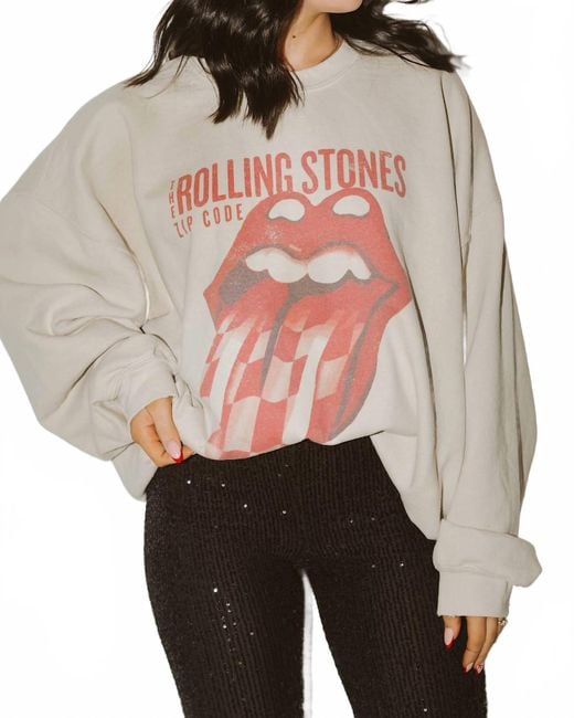 Livy Lu Red Rolling Stones Zip Code Sweatshirt