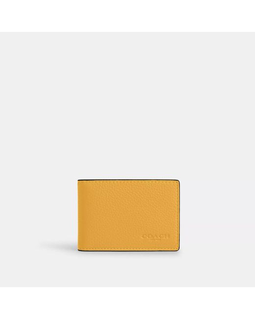 COACH Orange Compact Billfold for men