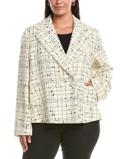 Marina Rinaldi Natural Plus Saggina Wool-Blend Blazer