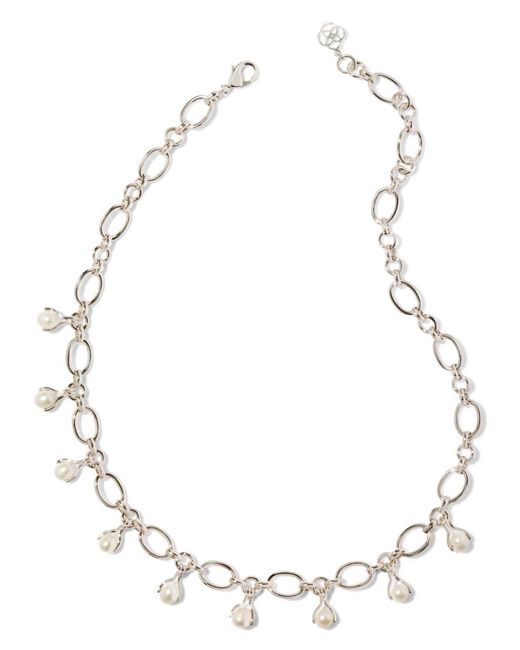 Kendra Scott White Ashton Pearl Chain Necklace