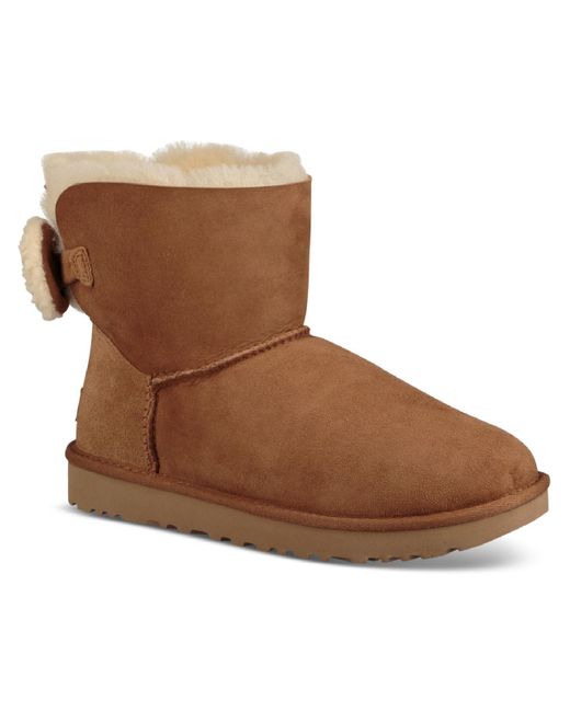 Ugg Brown Arielle Suede Short Shearling Boots
