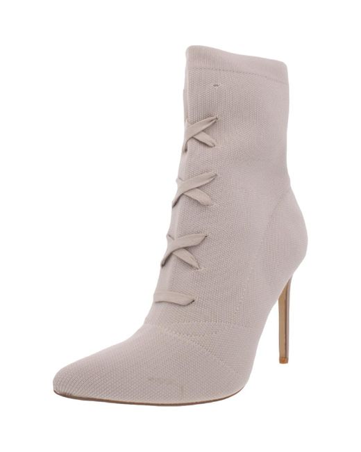 Kendall + Kylie Gray Vice-Bootie Pointed Toe Heel Ankle Boots