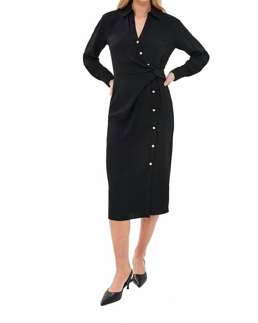 Veronica Beard Black Wright Midi Dress