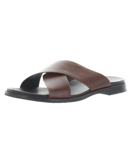 Cole Haan Brown Goldwyn 2.0crscrs Sd:british Tan Smooth Leather Flat Slide Sandals for men