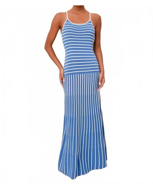 Solid & Striped Blue Lottie Maxi Dress