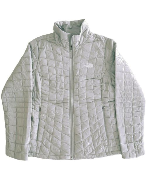 The North Face Women's Gray Thermoball Eco Jacket Meld Long Sleeve