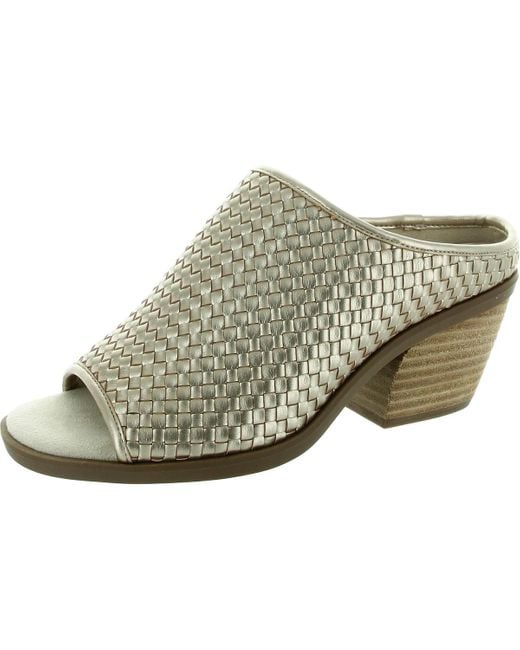 Bella Vita Metallic Textured Made Slide Sandals