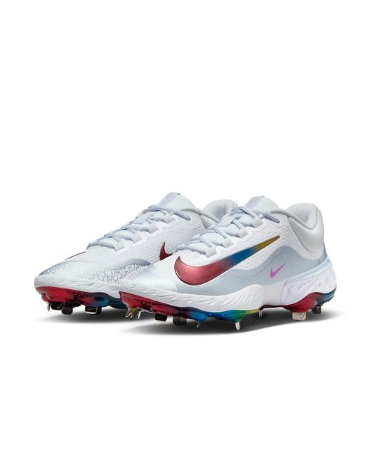 Nike Alpha Huarache Elite 4 Low \'Rainbow\' FD2745-106 Mens Size 7 Nike Mens Size 7 Alpha Huarache Elite 4 Low  main image 2