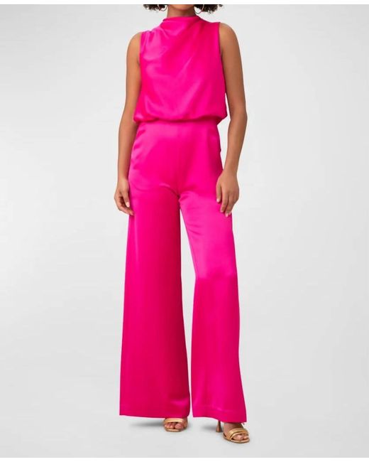 Trina Turk Pink Bleeker High Neck Jumpsuit