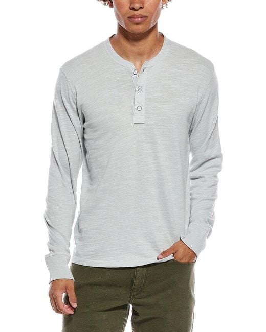 Rag & Bone Gray Classic Flame Henley for men