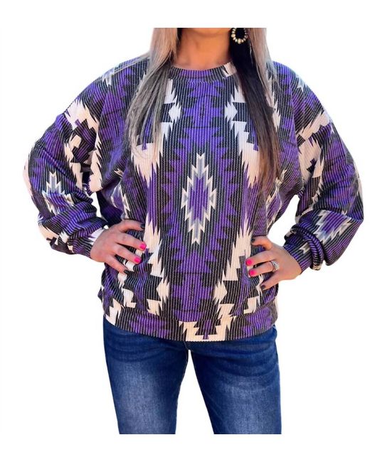 Sterling Kreek Blue Western Stars Sweater