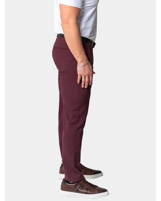 Maceoo Purple 4-Way Stretch Pants Solid for men